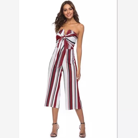 ‼️LAST‼️Strapless wide leg Jumpsuit - Picture 2 of 6